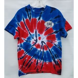 K-Coast Surf Shop Ocean City Men's Medium Tie-dye Graphic Logo T-shirt Beach